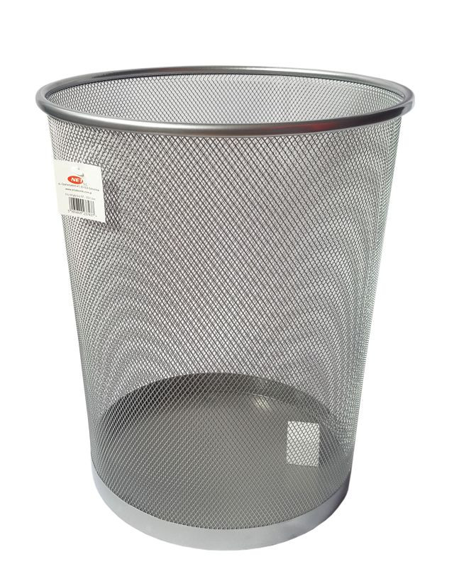 Kosz okrągły duży srebrny NET